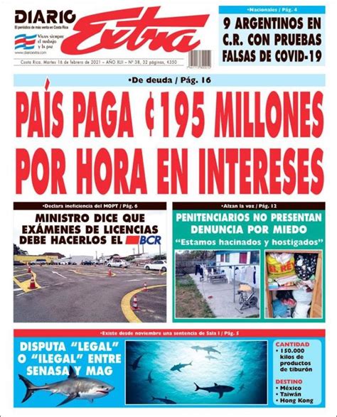 Periódico Diario Extra Costa Rica Periódicos De Costa Rica Toda La