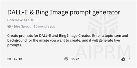 Prompt Dall E And Bing Image Prompt Generator By Idea Sprout Aiprm