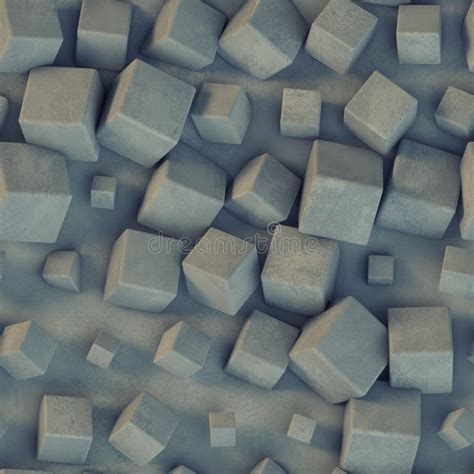 Seamless Tileable Background Of Cement Blocks On A Wall 3d Rendering