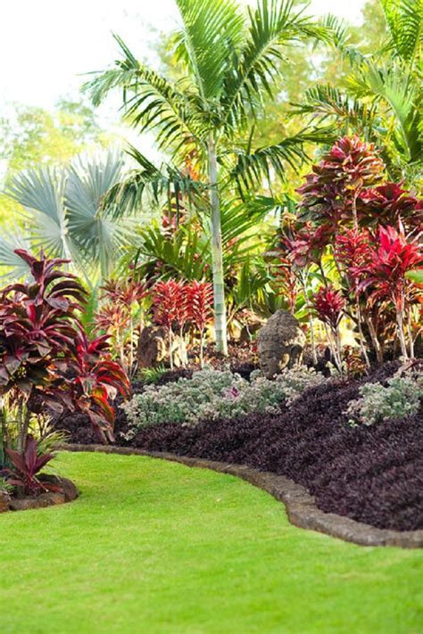 Beauty And Colorful Tropical Garden Patio Landscape Tropical