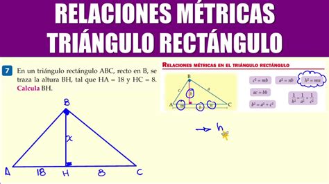 En Un Tri Ngulo Rect Ngulo Abc Recto En B Se Traza La Altura Bh Talque Ha Y Hc Calcule