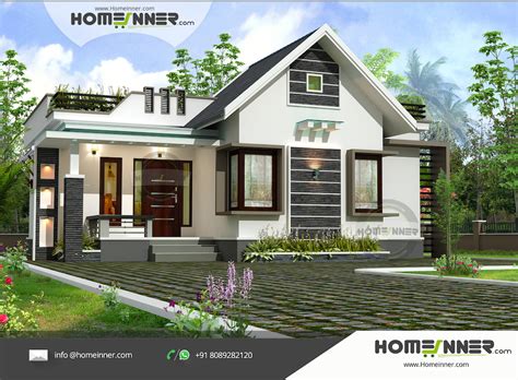 Modern Contemporary 1030 sqft 2 Bhk Small Kerala Home Design