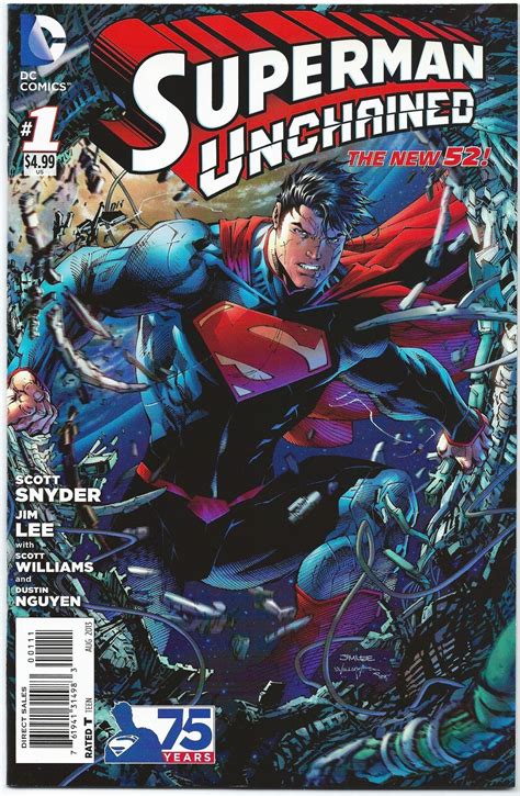 Superman Unchained 1 Nm Variant Cover Jim Lee Scott Snyder Dc Comics