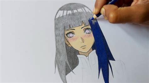 How To Draw Hinata Hyuga With Ease Naruto Shippuden Ssart1 Youtube