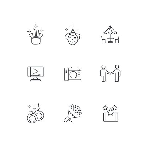 Event Icons Set Event Pack Symbol Vector Elements For Infographic Web