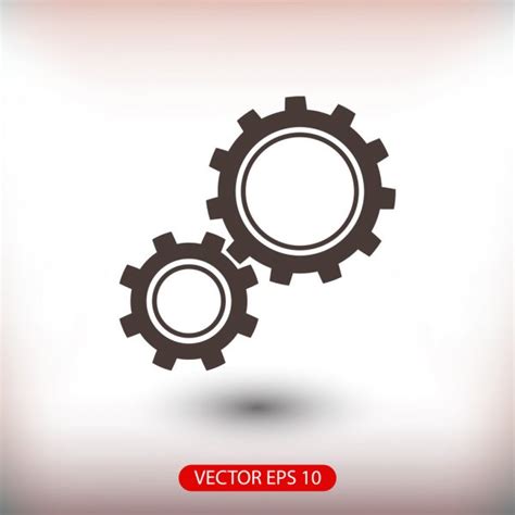 Gears Icon Flat Design Style Stock Vector Image By ©best3d 80747090
