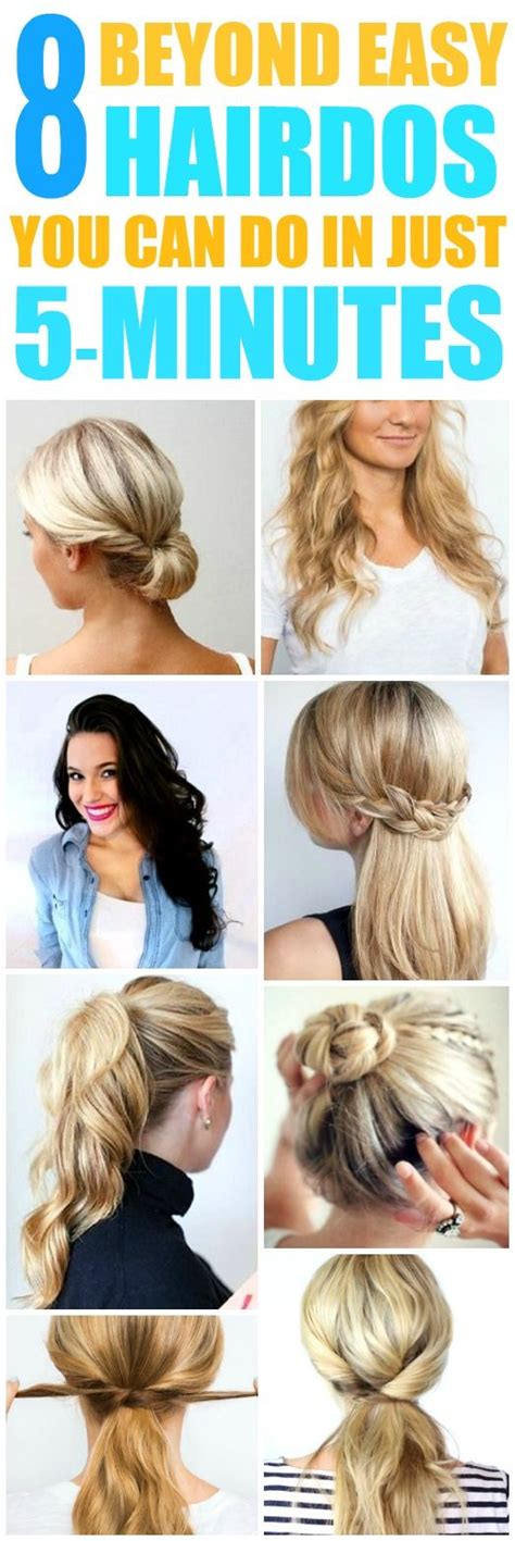But its a really hard task to achieve due to the. 8 Beyond Easy 5 Minute Hairstyles for Those Crazy Busy ...