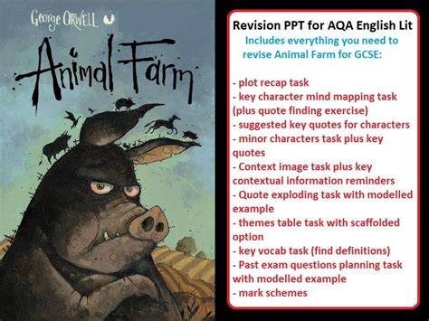 Animal Farm Gcse Revision For Aqa 20 Slide Ppt Teaching Resources