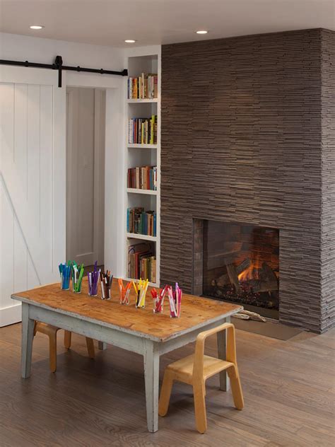 Wood Tile Fireplace Surround Fireplace Design Ideas