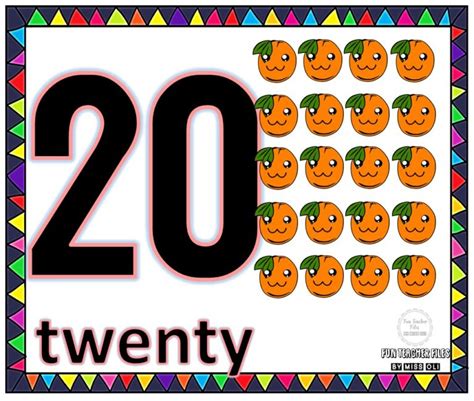 Number Flashcards 1 20 Fun Teacher Files