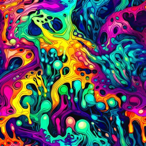 Premium Ai Image Seamless Illustration Of Abstract Psychedelic