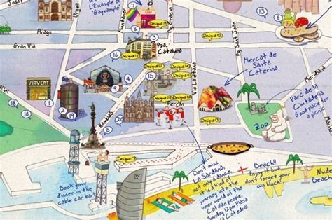 Barcelona Attractions Map Barcelona And Maps On Pinterest New Zone 554
