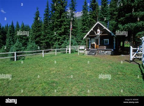 Bryant Creek Warden Cabin Banff National Park Alberta Canada Stock