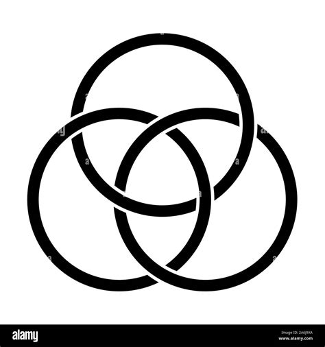 Borromean Rings Symbol Illustration Stock Photo Alamy