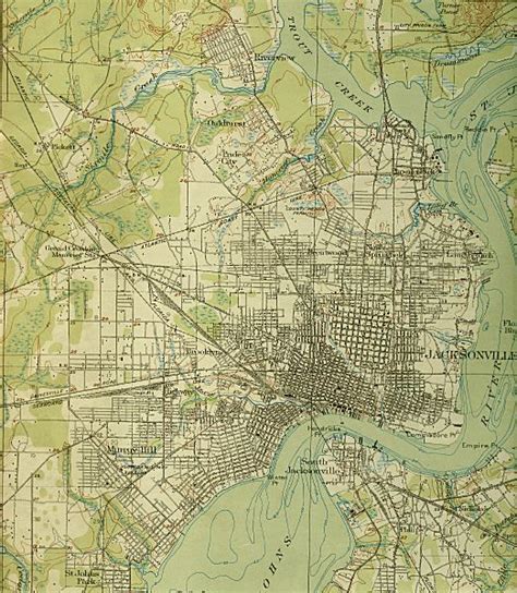 Map Of Jacksonville 1918 Florida