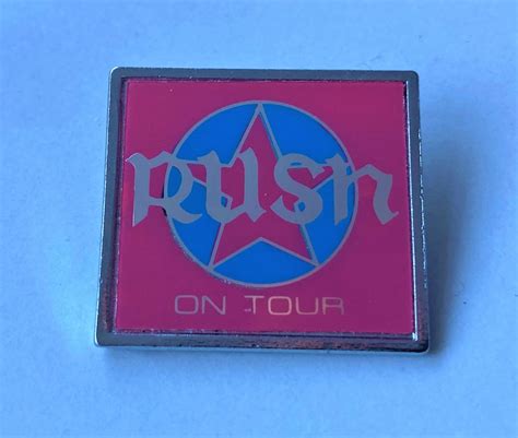 Rush On Tour Vintage Metal Pin Badge From The 1980s Rock Etsy