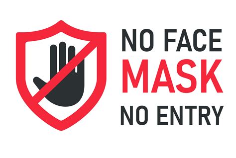 No Face Mask, No Entry Warning Message 1166097 Vector Art at Vecteezy