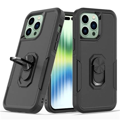Tuff Shockproof Hybrid Armor Case With Ring Grip For Iphone 14 Pro Max