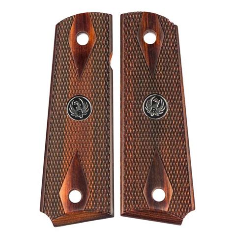1911 Ruger Grips Government Full Size Double Diamond Walnut