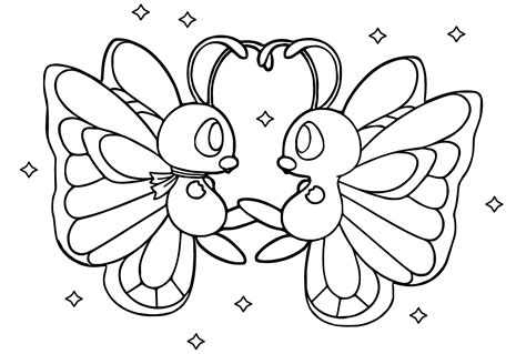 Pokemon Butterfree Coloring Page Free Printable Coloring Pages
