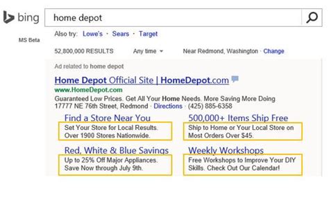 Bing Ads Debuts Enhanced Sitelinks In Us