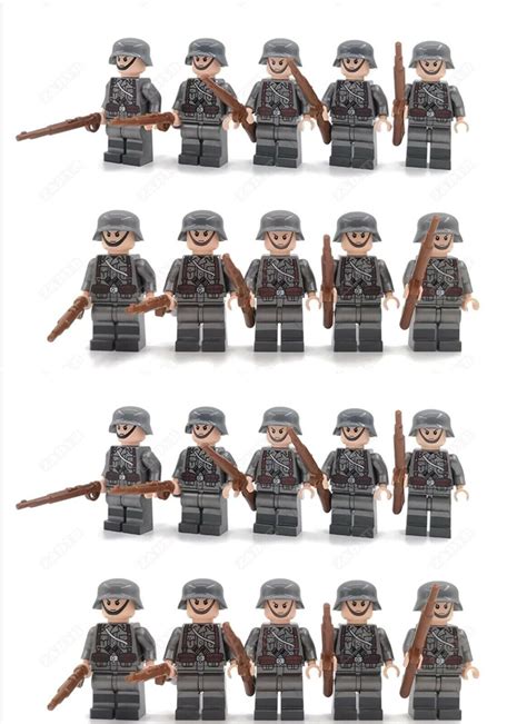 Ww2 20 Minifigure Lego Compatible Ww2 Soldiers Troops German Ebay