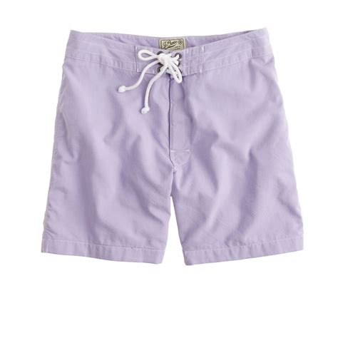 Jcrew 7 Board Shorts In Oxford Cloth In Purple For Men Lyst