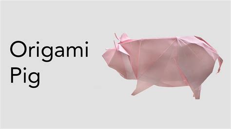Tutorial For An Origami Pig Designed By Jeong Jaeil Asmr Paper