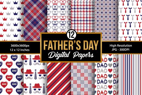 Fathers Day Digital Papers Dad Life Graphic By Creative Store