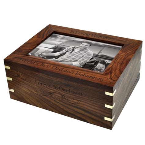 Wholesale Cremation Urns | Perfect Wooden Box Urn with Photo Frame, Large