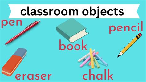 Classroom Objectsbookpenchalkclassroom Itemsdaycareplaygrouppp1