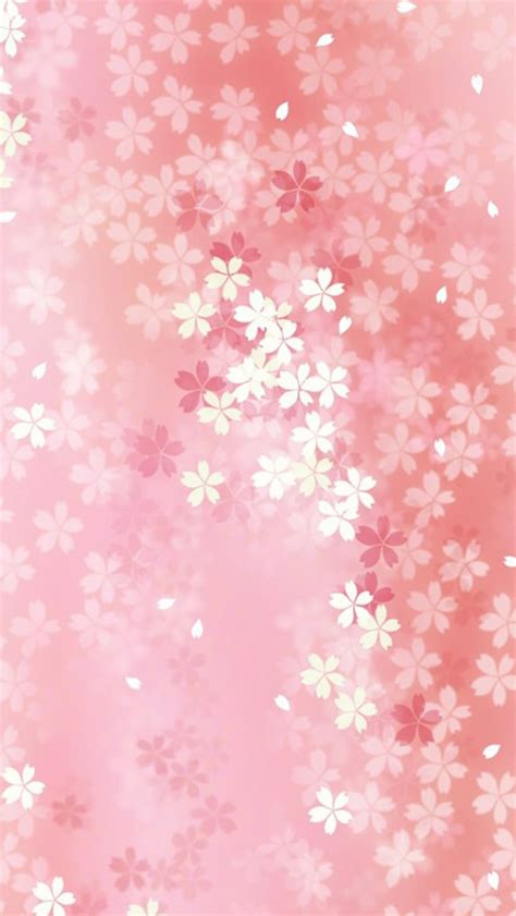 Pure Dreamy Pink Flower Pattern Background Iphone Wallpapers Free Download