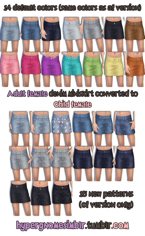 My Sims 4 Blog Denim Skirt Converted For Girls By Hypergnomesimblr