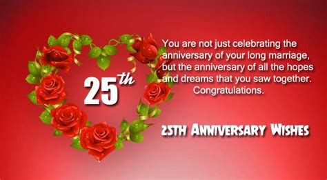 25th Wedding Anniversary Wishing Quotes And Messages