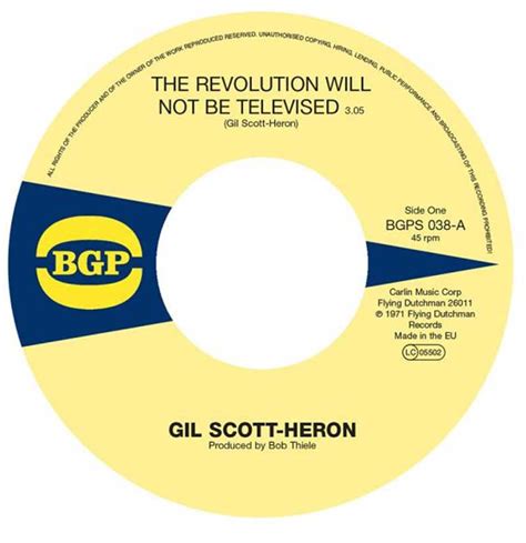 gil scott heron the revolution will not be televised home is where the hatred is bgp 038