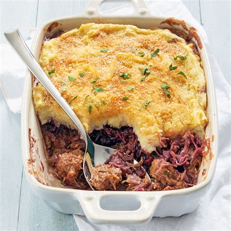 Hachee ovenschotel met rode kool