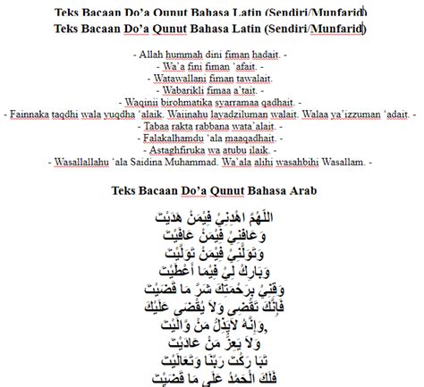 Sholat subuh merupakan sholat dua rakaat yang dilaksanakan saat cahaya putih muncul di ufuk timur sampai matahari belum terbit di sebelah ufuk barat.jumlah rakaat sholat subuh adalah 2 rakaat yang. Teks Bacaan Do'a Qunut Ketika Sholat Subuh dan Sholat ...