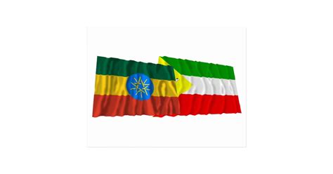 Ethiopia And Somali Waving Flags Postcard