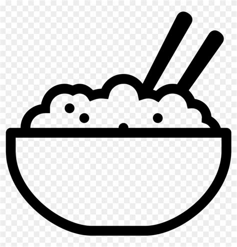 Rice Bowl Icon - Rice Bowl Drawing - Free Transparent PNG Clipart