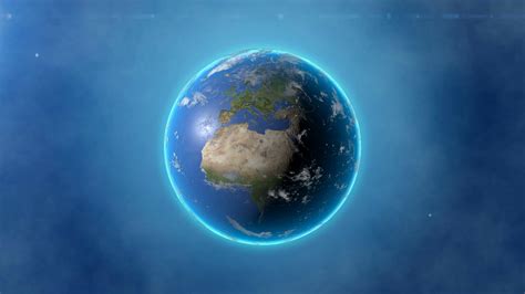 Seamless Planet Earth World Globe Spinning Slowly Animation Stock Video