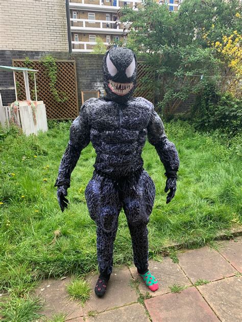 Venom Costume Uk Delivery Cosplay Muscle Suit Venom Etsy