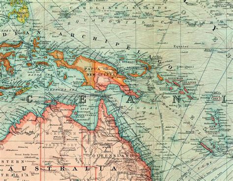 An Old Map Shows Australia And Other Countries