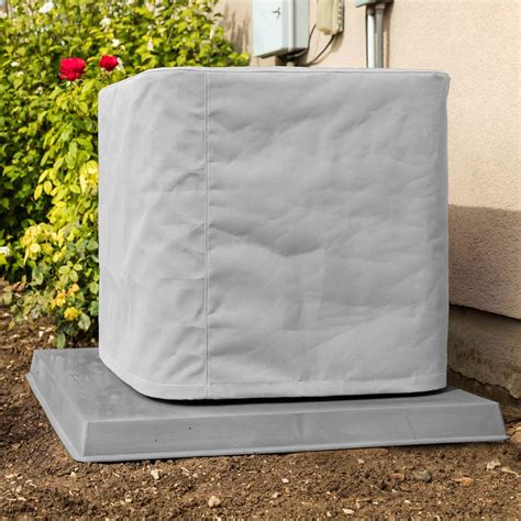 Outdoor Air Conditioner Cover 36x36x38 Premium Marine Canvas Gray