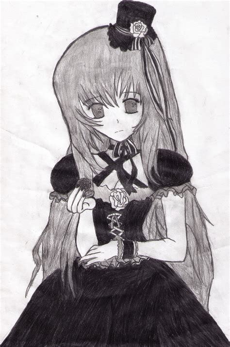 Goth Anime Girl Drawing By 00tr On Deviantart