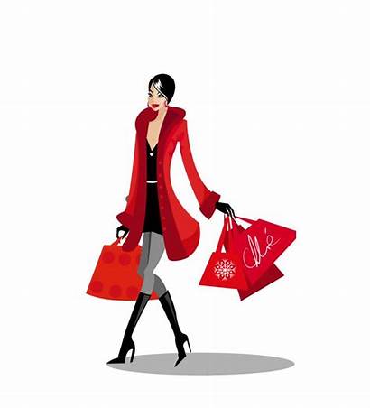 Shopping Vector Clipart Clip Woman Graphics Cliparts
