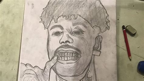 Time Lapse Drawing Of Blueface Youtube