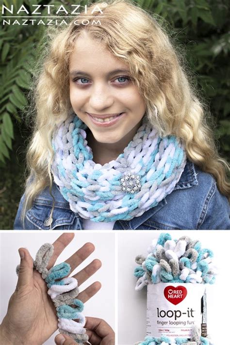 how to make an infinity loop yarn scarf naztazia