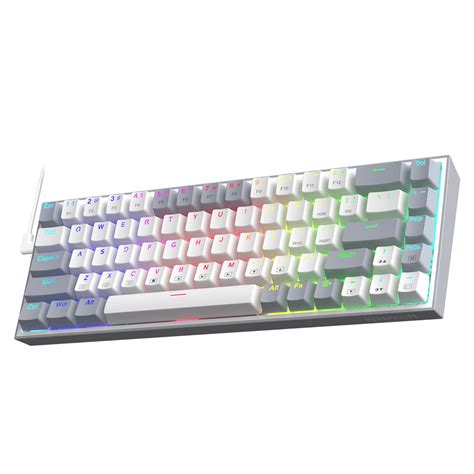 Redragon K631 Gery 65 Wired Rgb Gaming Keyboard 68 Keys Hot Swappable