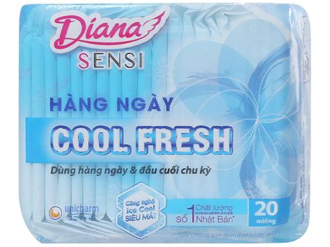 băng vệ sinh hàng ngày diana sensi cool fresh gói 20 miếng