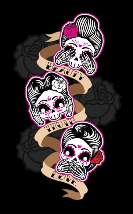 Pin By Laura Fracker On Skulls Skull Art Sugar Skull Tattoos Rockabilly Art